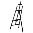 Cavalletto per Pittura in Legno con Altezza e Inclinazione Regolabili Nero 46x60x140 cm 