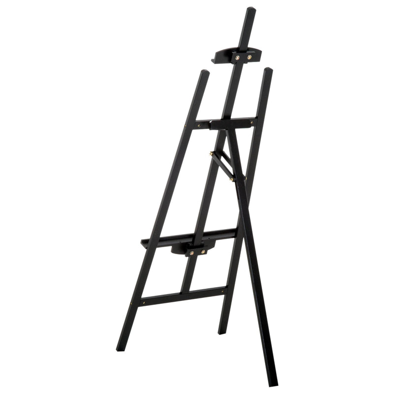 Cavalletto per Pittura in Legno con Altezza e Inclinazione Regolabili Nero 46x60x140 cm 