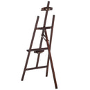 Cavalletto per Pittura in Legno Altezza e Inclinazione Regolabili Marrone 46x60x140 cm 