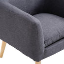 Poltrona Stile Nordico in Tessuto Grigio Scuro 68x58.5x76 cm 