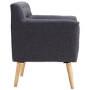 Poltrona Stile Nordico in Tessuto Grigio Scuro 68x58.5x76 cm 