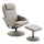 Fauteuil inclinable Relax avec repose-pieds en similicuir gris