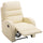 Fauteuil inclinable Relax avec repose-pieds en similicuir crème