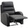 Fauteuil inclinable Relax avec repose-pieds en similicuir noir
