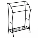 Porta Asciugamani da Bagno in Metallo 61.3x33x87.5 cm Nero 