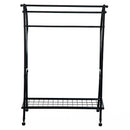 Porta Asciugamani da Bagno in Metallo 61.3x33x87.5 cm Nero 