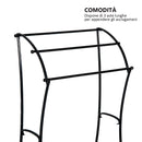 Porta Asciugamani da Bagno in Metallo 61.3x33x87.5 cm Nero 