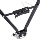 Portabici per Auto Posteriore Pieghevole 3 Biciclette 40 kg in Acciaio e Alluminio Nero e Rosso 66x54x47 cm 