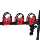 Portabici per Auto Posteriore 3 Biciclette 40 kg in Acciaio e Alluminio Nero 68x52x60 cm 