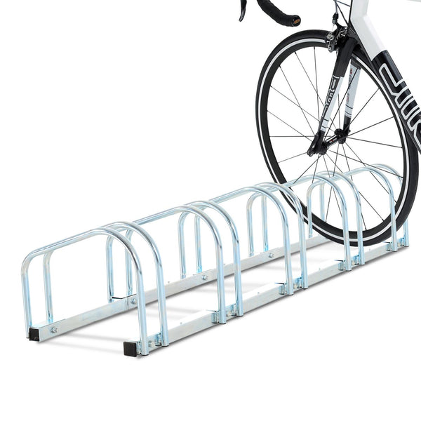Porte-vélos 5 places en acier 130x33x27 cm Argent prezzo