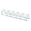 Rastrelliera Portabici 6 Posti in Acciaio 160x33x27 cm Argento 