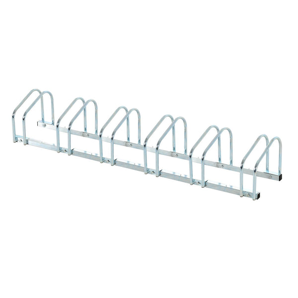 Porte-vélos 6 places en acier 160x33x27 cm Argent prezzo