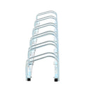 Rastrelliera Portabici 6 Posti in Acciaio 160x33x27 cm Argento 