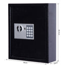 Cassetta Portachiavi di Sicurezza Professionale da Muro di 40 ganci Nero 30x36,5x10 cm 