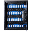 Cassetta Portachiavi di Sicurezza Professionale da Muro di 40 ganci Nero 30x36,5x10 cm 