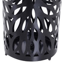 Portaombrelli in Metallo Lavorato con Salvagoccia Nero 