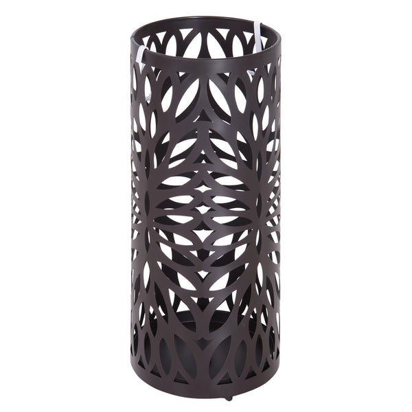 Porte-parapluie en métal travaillé avec goutte marron acquista