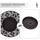 Portaombrelli in Metallo Lavorato con Salvagoccia Marrone 