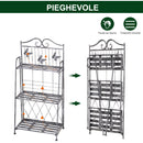 Portapiante Fioriera a Scaffale a 3 Ripiani da Giardino Balcone interno Grigio Argento 44x25x96 cm 