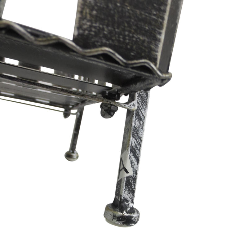 Portapiante Scaffale 2 Ripiani in Alluminio Anticato Nero 41.5x27.5x88 cm 