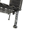 Portapiante Scaffale 2 Ripiani in Alluminio Anticato Nero 41.5x27.5x88 cm 