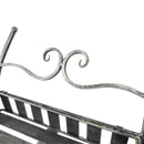 Portapiante Fioriera da Giardino a 3 Livelli con Ruote Argento 53x39x79 cm 