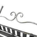 Portapiante Fioriera da Giardino a 3 Livelli con Ruote Argento 53x39x79 cm 