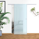 Porta Scorrevole Vetrata 90x205 cm Smerigliata 