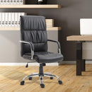 Sedia Poltrona da Ufficio Presidenziale in Similpelle Nera 