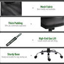 Sedia da Ufficio Presidenziale Ergonomica in Rete e Similpelle Altezza Regolabile Nera 