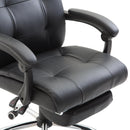 Sedia Poltrona da Ufficio Ergonomica Presidenziale in Similpelle Reclinabile Nera 