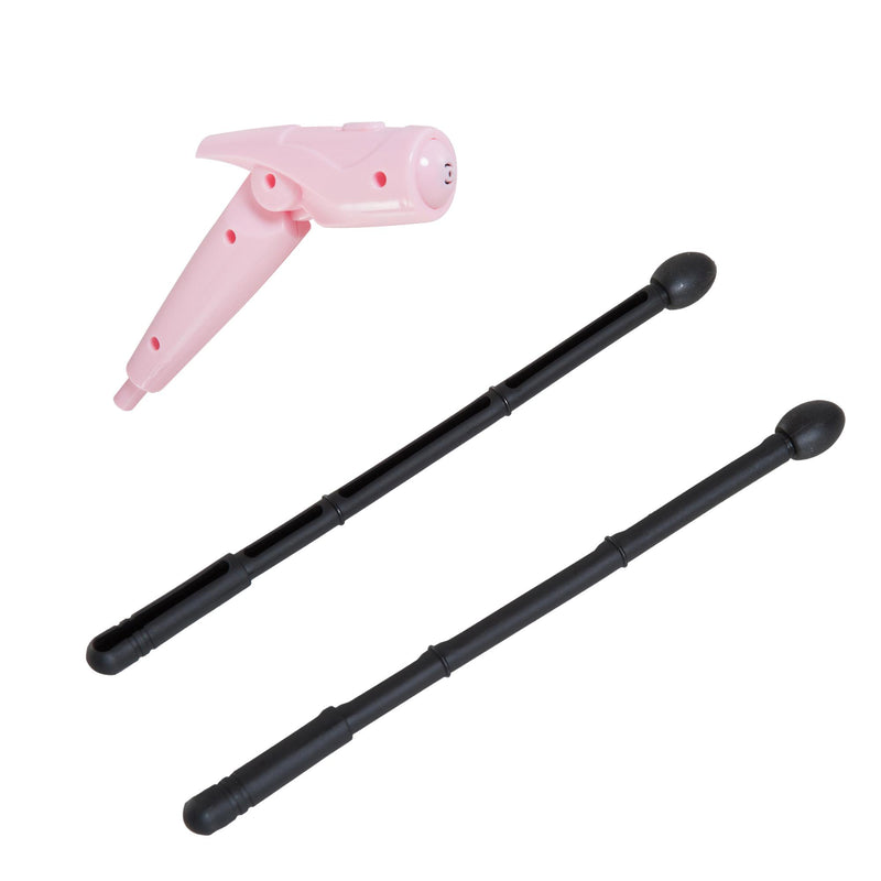 Set Batteria Giocattolo per Bambini con Microfono Rosa 