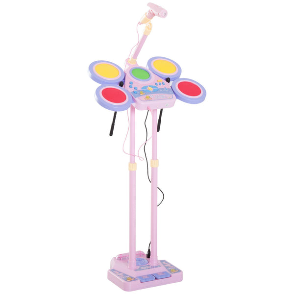 Jeu de batterie jouet pour enfants avec microphone rose prezzo