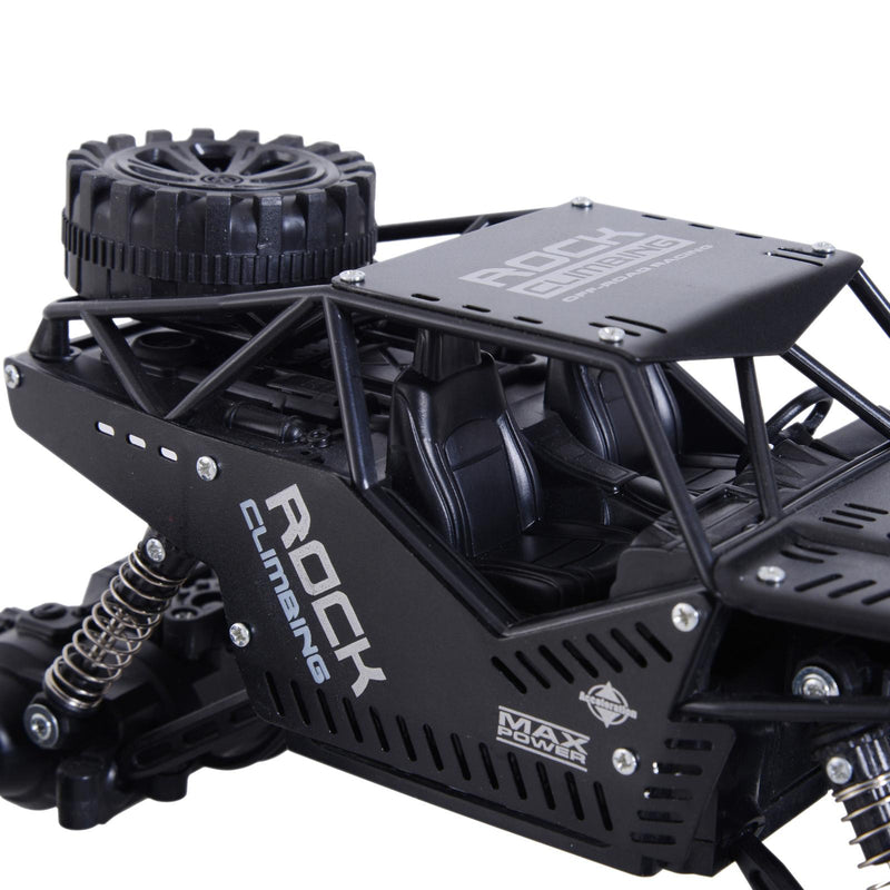 Monster Truck Radiocomandato Scala 1:16 Nero in ABS e Metallo Velocità Massima 20 km/h 