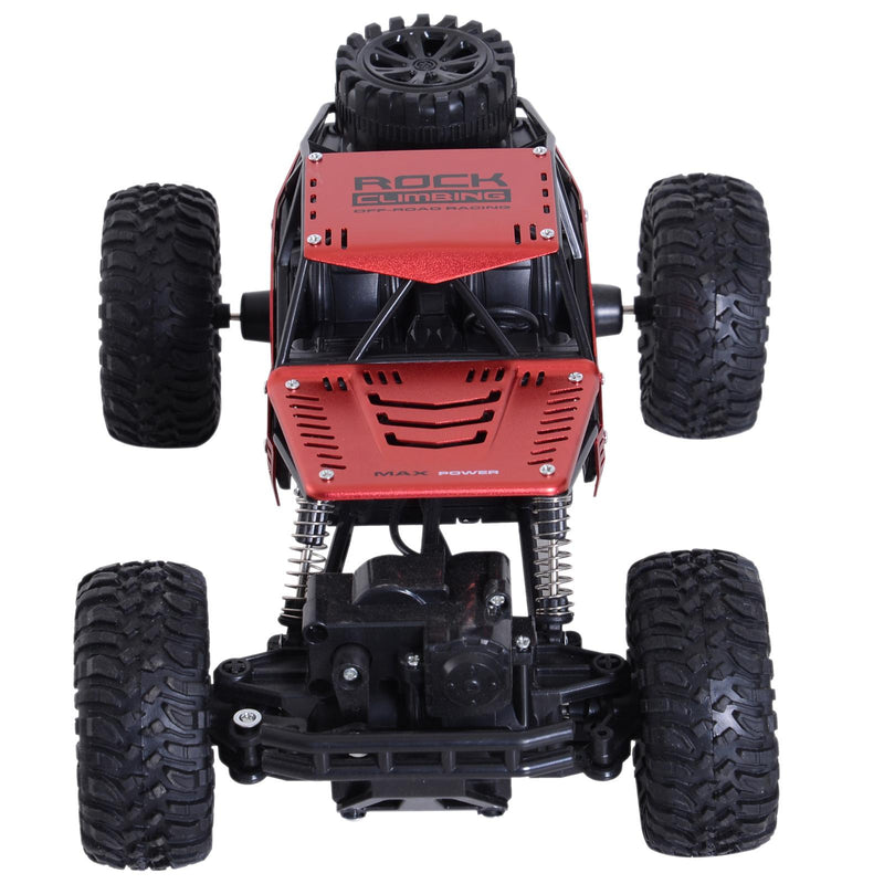 Monster Truck Radiocomandato Scala 1:16 Rosso in ABS e Metallo Velocità Massima 20 km/h 
