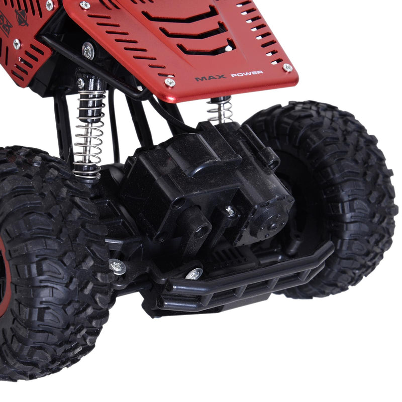 Monster Truck Radiocomandato Scala 1:16 Rosso in ABS e Metallo Velocità Massima 20 km/h 