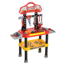 Banco da Lavoro Giocattolo per Bambini Rosso e Nero 71x28x83 cm 