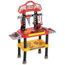 Banco da Lavoro Giocattolo per Bambini Rosso e Nero 71x28x83 cm 