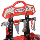 Banco da Lavoro Giocattolo per Bambini Rosso e Nero 71x28x83 cm 