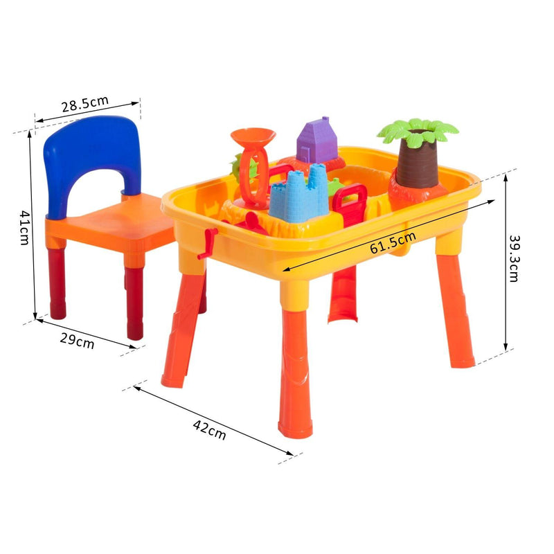 Set Gioco 32 pezzi con Tavolo Sedia Castello Formine 