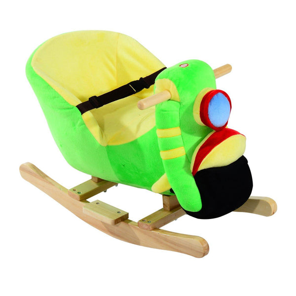 Cheval à Bascule pour Enfants Moto en Bois Vert sconto