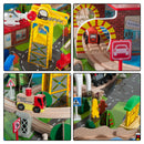 Set Tavolo per Bambini con Ferrovia per Trenino in Legno con Certificati 