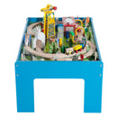 Set Tavolo per Bambini con Ferrovia per Trenino in Legno con Certificati 