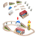 Set Tavolo per Bambini con Ferrovia per Trenino in Legno con Certificati 