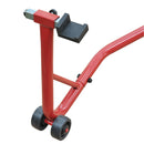 Cavalletto Supporto per Moto Posteriore con Doppio Tipo di Accessori in Acciaio Rosso 