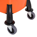 Carrello Pulizie Professionale con Strizzatore Rimovibile e Ruote Arancione 