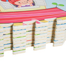 Tappeto Puzzle per Bambini Disegno Fantasia 8 Tessere 61.5x61.5 cm 