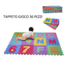 Tappeto Puzzle Gioco Bambini 36 Pezzi - 26 Lettere dell'Alfabeto e Numeri da 0-9 