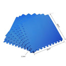 Tappeto Puzzle a Incastro Set 8 Pezzi 60x60 cm Blu 