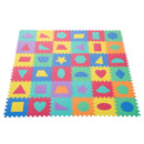 Tappeto Puzzle con Forme Geometriche 36 Tessere 31x31 cm Colorato 